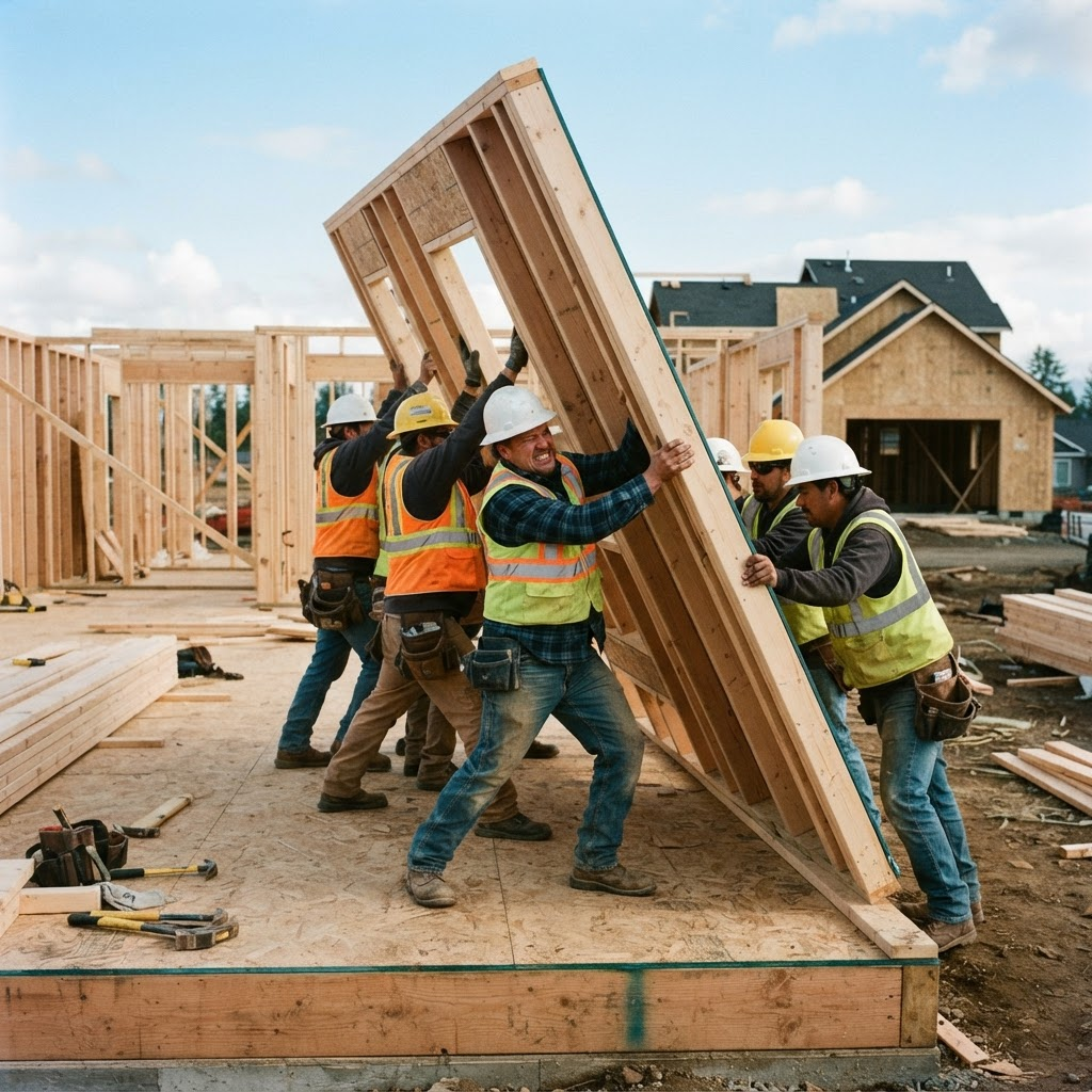 Wood Framing work by Lally Framing